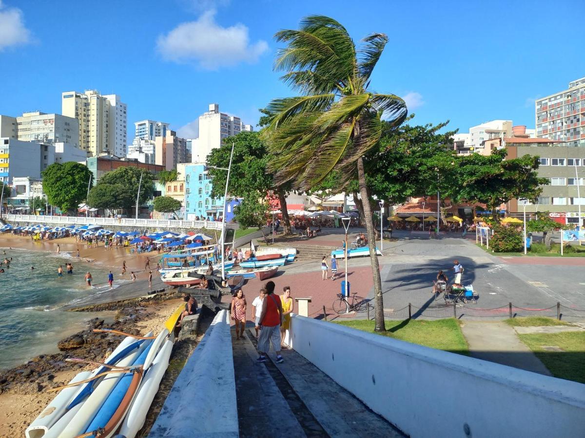Studio Lateral vista mar Barra cama de casal Netflix Salvador de Bahía Exterior foto